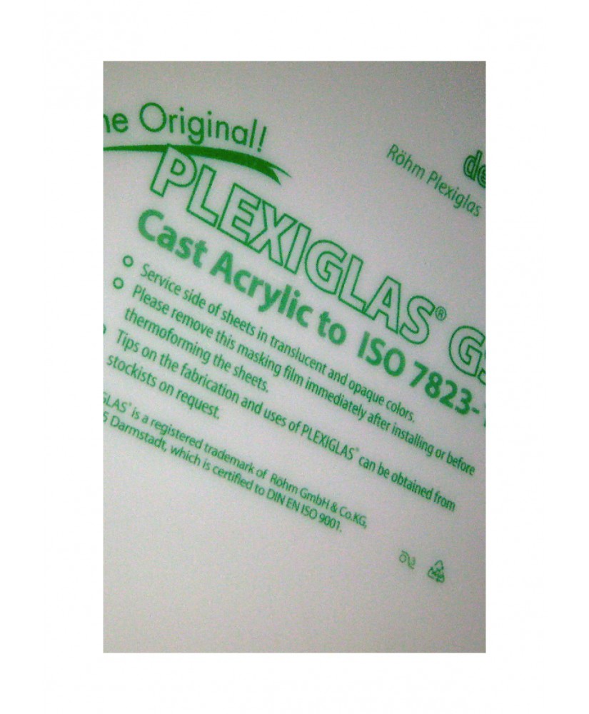 plaque en Plexiglas GS blanc opaque - 3,00 x 500 x 1000mm